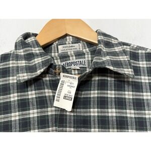VTG Aeropostale Men's Large Oversized Button Down Plaid Grunge 90s NWT Hong Kong